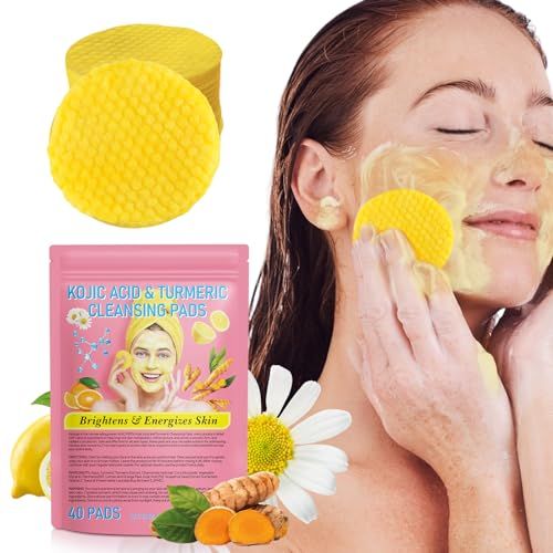 Turmeric Kojic Facial Pads (organic) – Brighten, Fade Dark Spots & Even Skin Tone