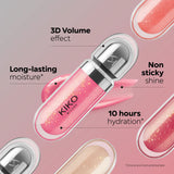 KIKO Milano 3D Hydra Lipgloss – Ultra Shine Plumping Lip Gloss | Hydrating & Non-Sticky Finish